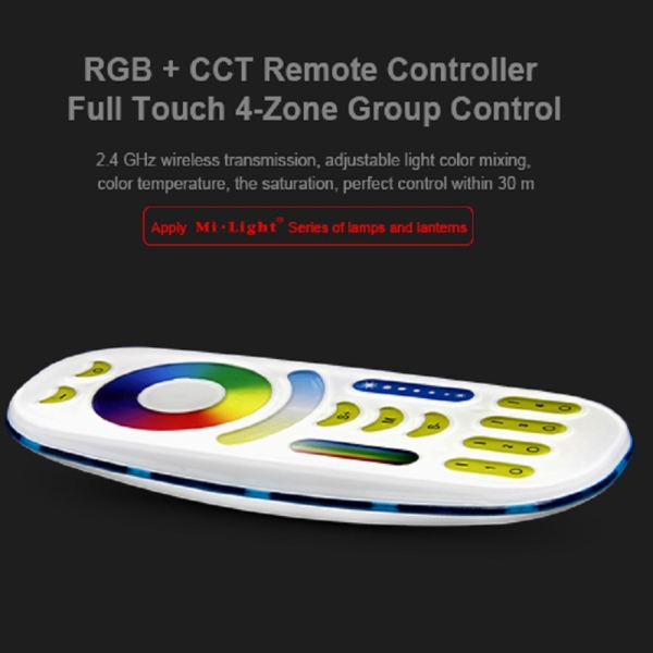 LED Touch Remote Control RGB+CCT 4 Zone RGBWW 2.4G RF WiFi Wireless MiBoxer